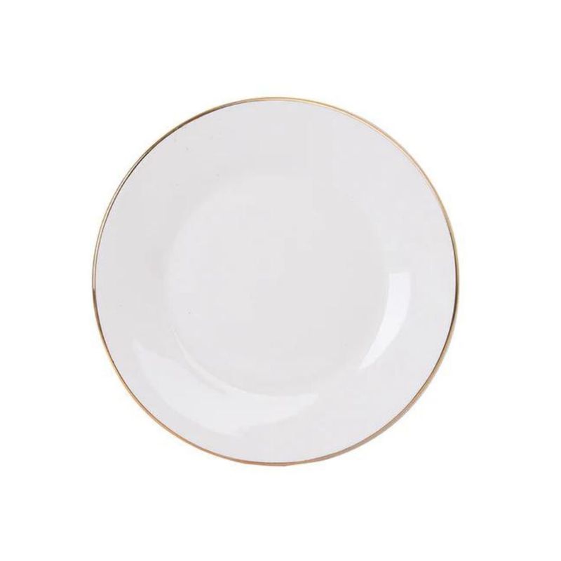 HALLEN - Plato de Entrada 20cm Royal Borde Dorado Menaje Cocina Hogar