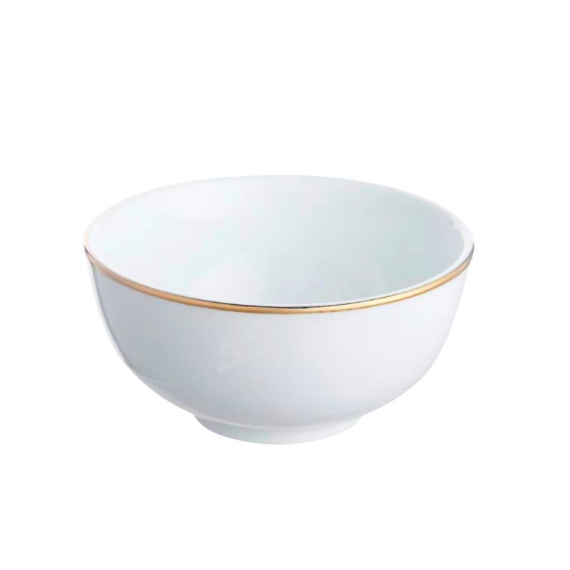 HALLEN - Bowl 11cm de Porcelana Royal Borde Dorado Menaje Cocina