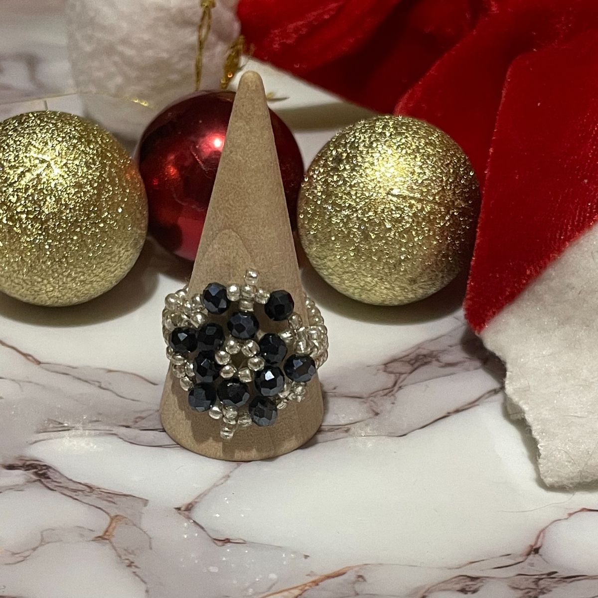 GENERICO - Anillo Brizz Con cristales Negro