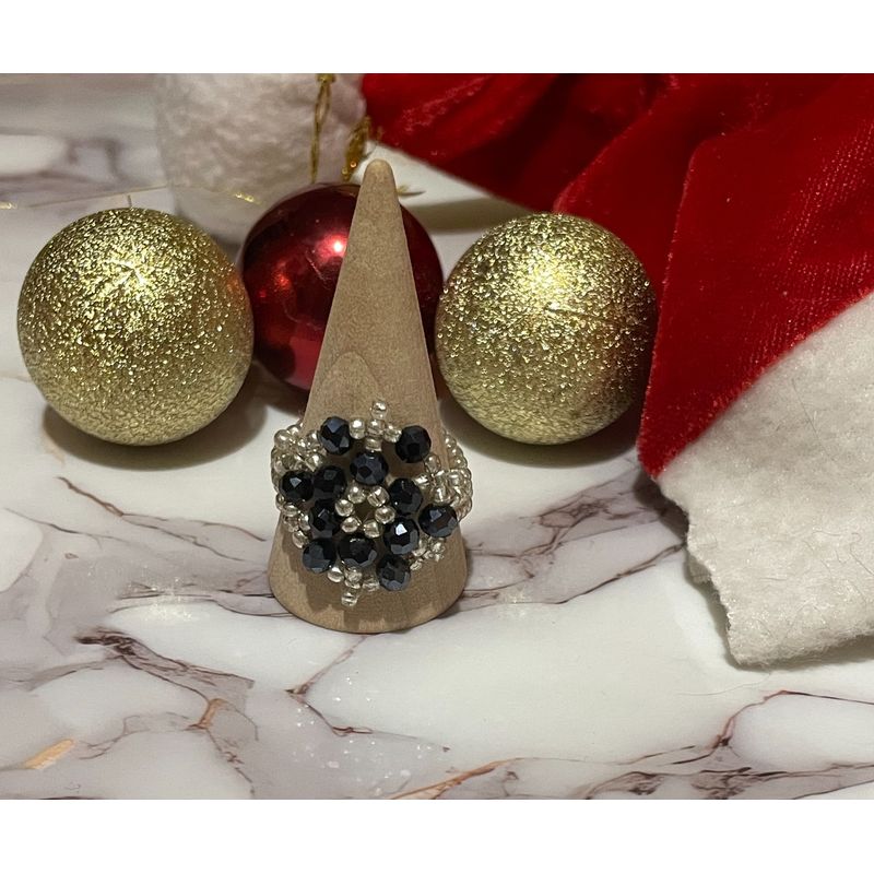 GENERICO - Anillo Brizz Con cristales Negro