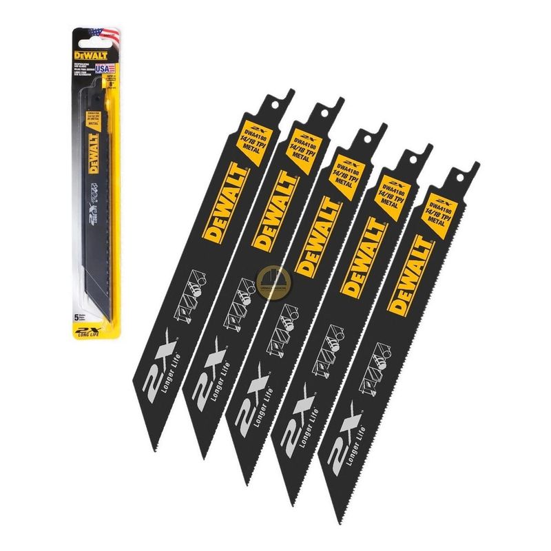 DEWALT - Set 5 Hojas De Sierra Sable Dewalt Dwa4188