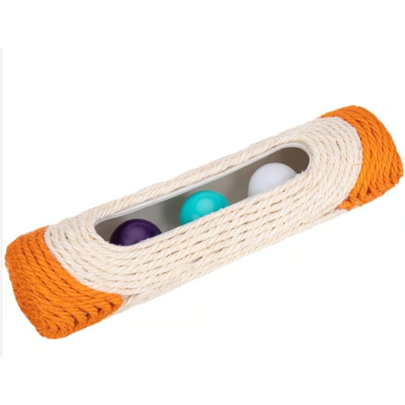 GENERICO - Rascador Para Gatos En forma De Tunel Amarillo