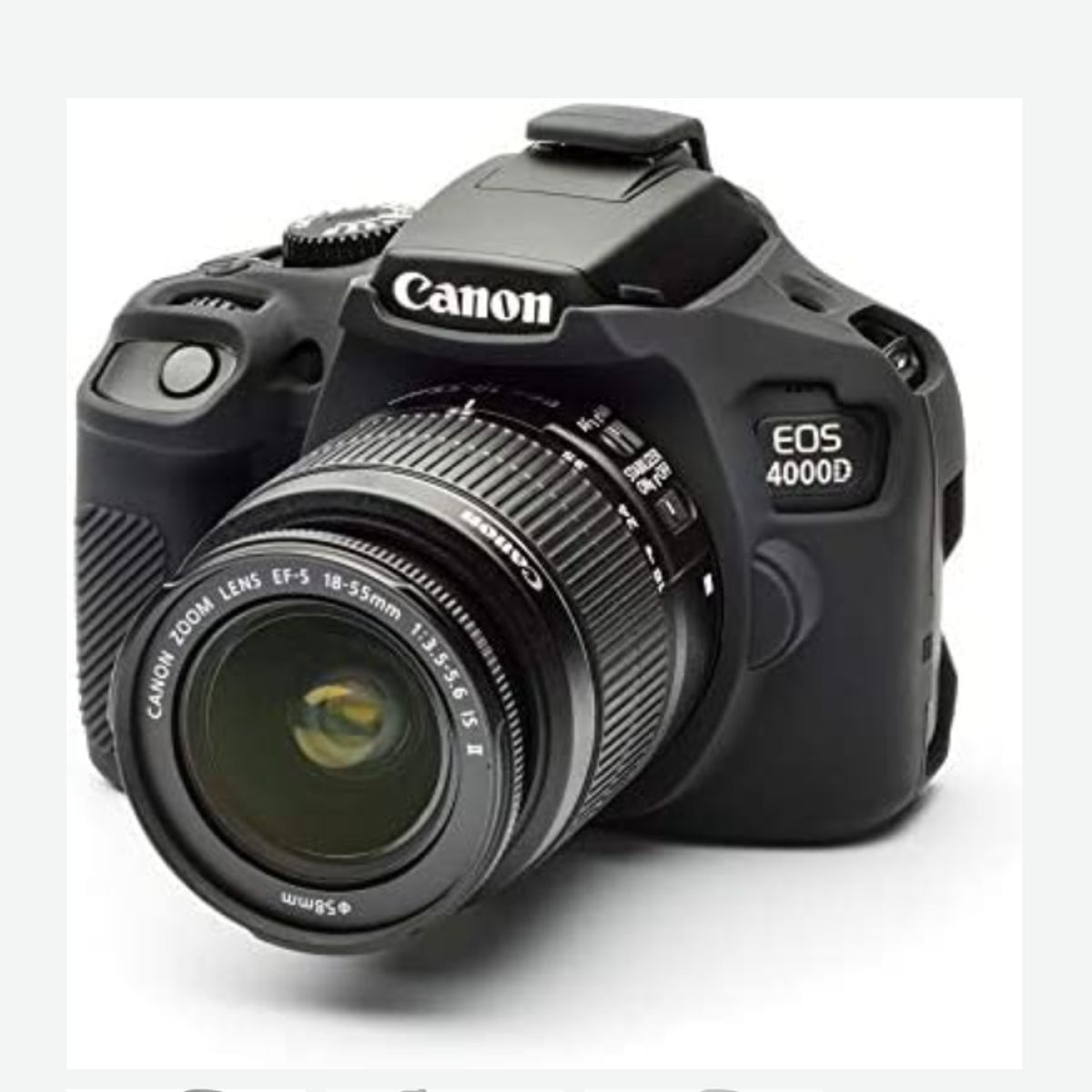 GENERICO - FUNDA SILICONA PARA CANON T100 3000D 4000D COLOR NEGRO