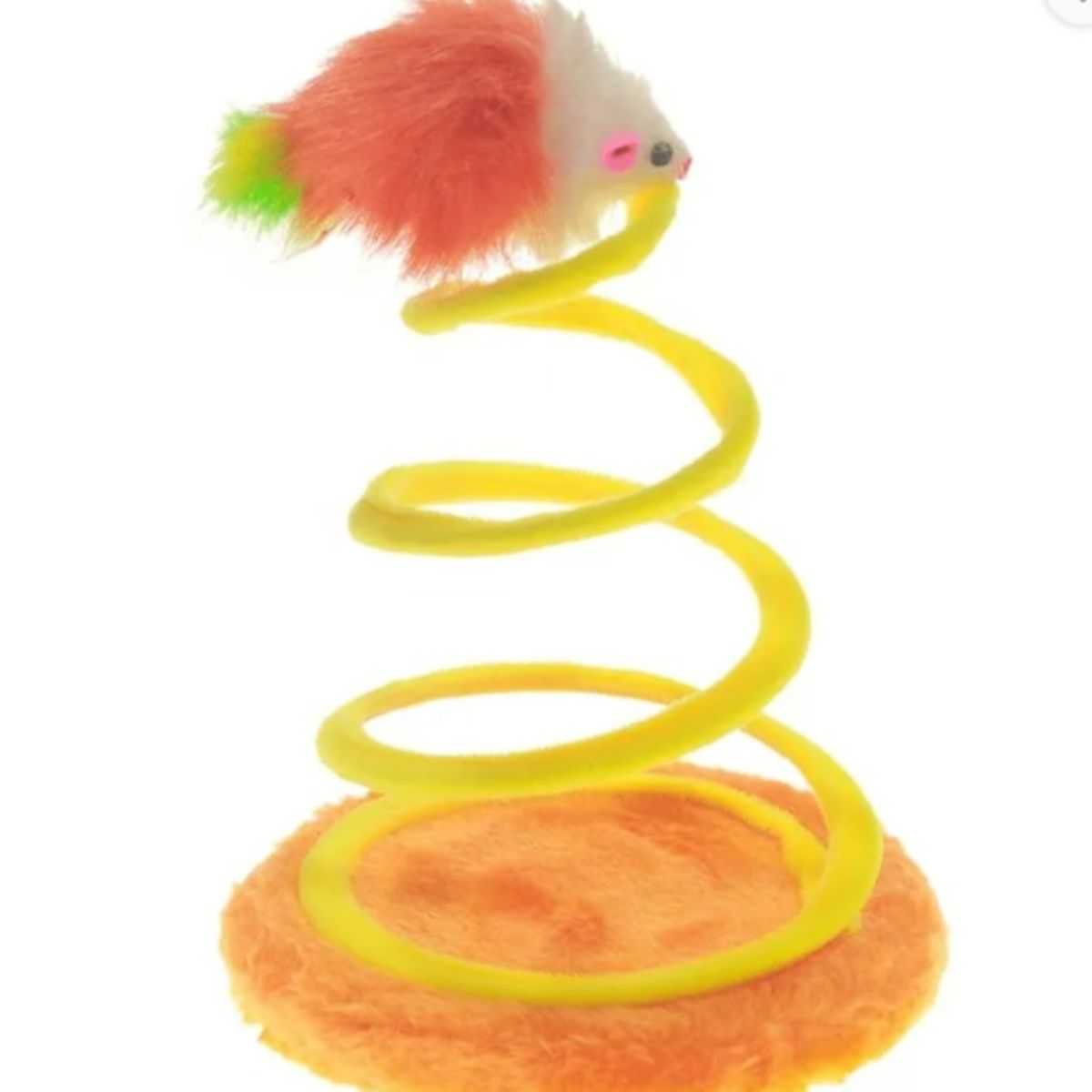 GENERICO - Mini Rascador En Espiral Raton Para Gatos