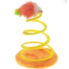 GENERICO - Mini Rascador En Espiral Raton Para Gatos