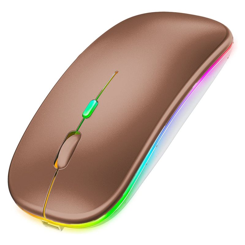 GENERICO - Mouse Bluetooth Led Usb Mouse Recargable Para Mac iPad Pc
