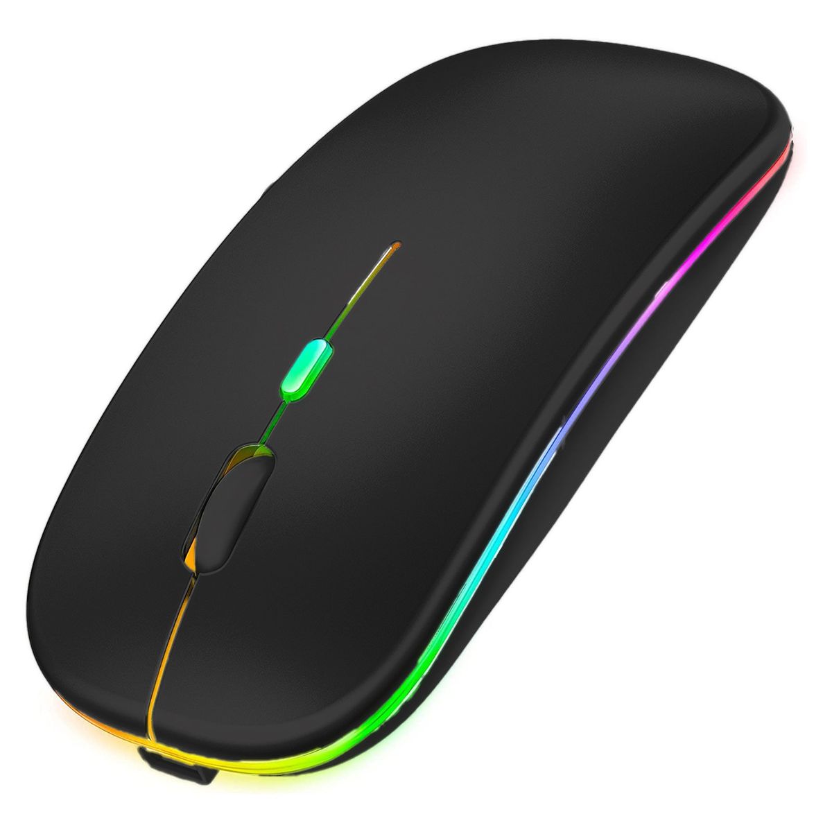 GENERICO - Mouse Bluetooth Led Usb Mouse Recargable Para Mac iPad Pc