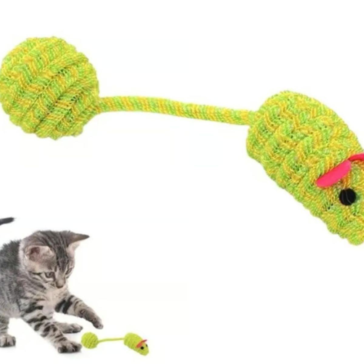 GENERICO - Juguete Interactivo Para Gato Ratón Pelota Amarillo