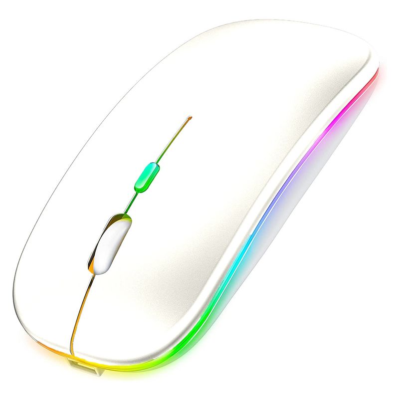 GENERICO - Mouse Bluetooth Led Usb Mouse Recargable Para Mac iPad Pc