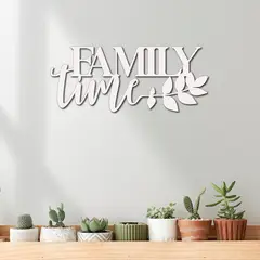 ELAB PROPIA - Cuadro Decorativo Family Time - Madera Blanco Fun Republic