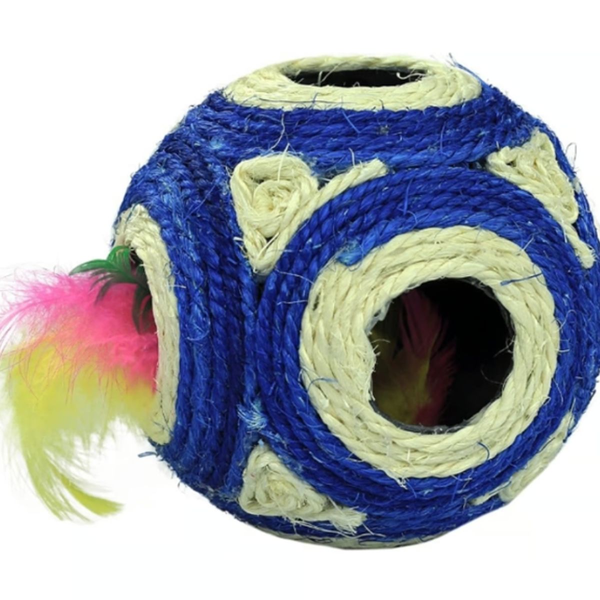 GENERICO - Pelota De Sisal Con Sonajero Para Gatos Azul