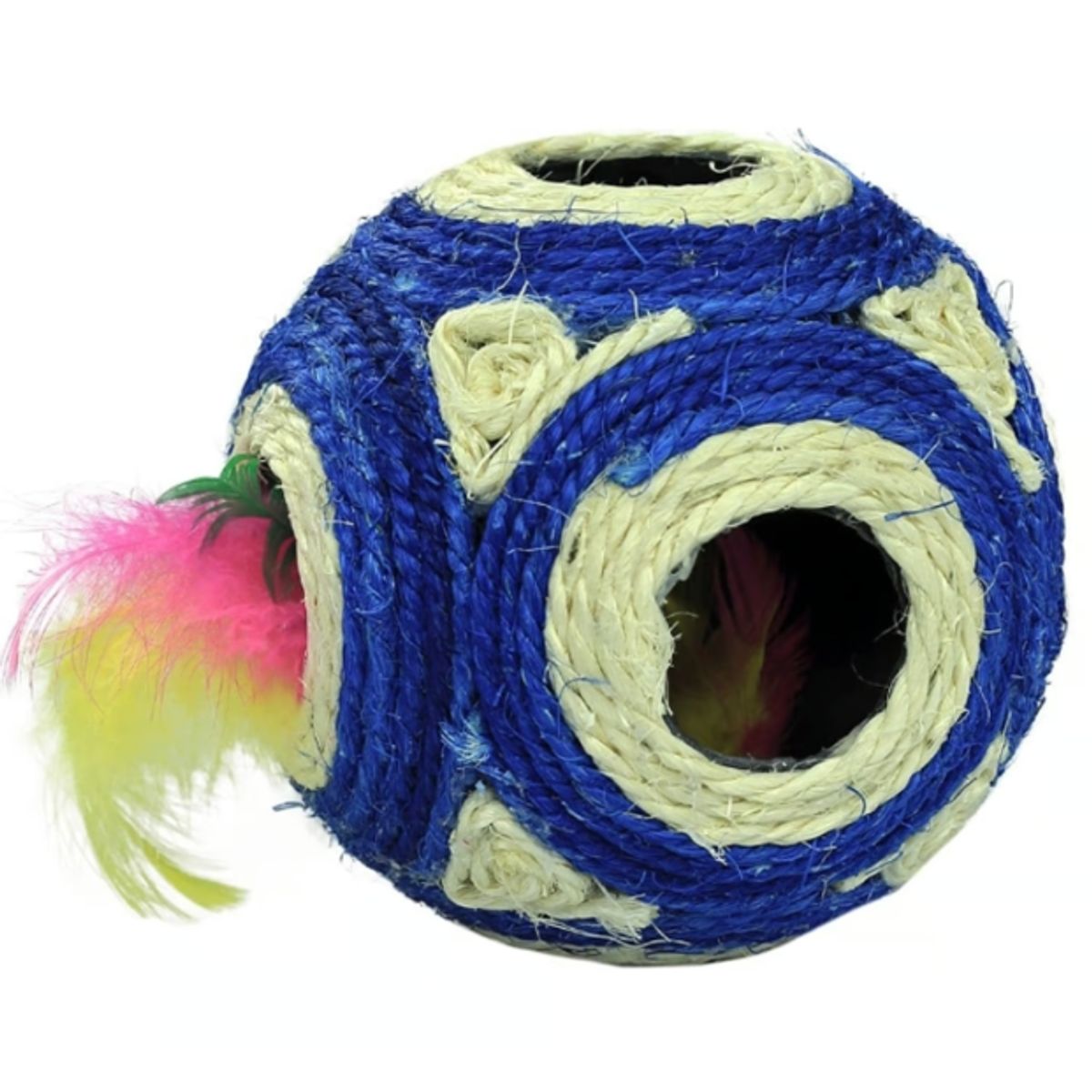 GENERICO - Pelota De Sisal Con Sonajero Para Gatos Azul