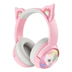 ONIKUMA - Audífonos Bluetooth B5 Rosa