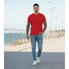 T-WORLD - Polera 100 % algodón manga corta básica 170 Grs. ideal para estampar