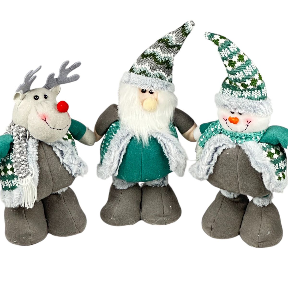 GENERICO - Pack De 3 Muñecos Navideños Patas Largas Decoracion Navidad