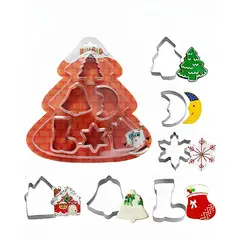 GENERICO - X2 Moldes De Galletas Navideñas Cortadores De Galletas 6pcs