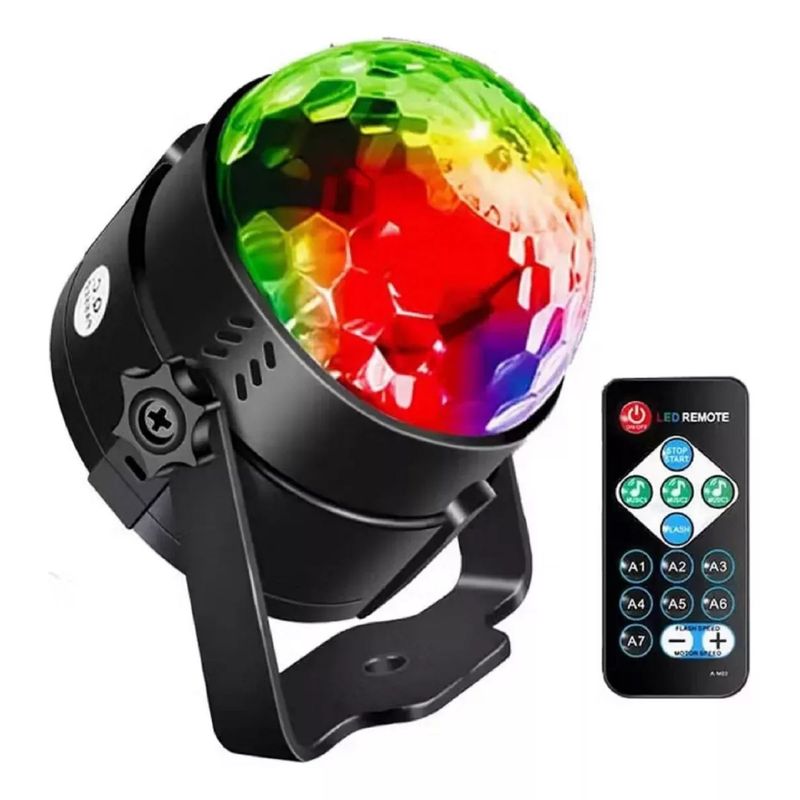 GENERICO - Bola De Luz Led Multicolor Para Fiestas Con Control Remoto