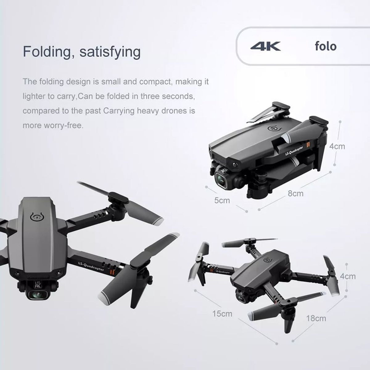 GENERICO - Mini Drone Camara 1080p Grabación Video bolso+dos baterías