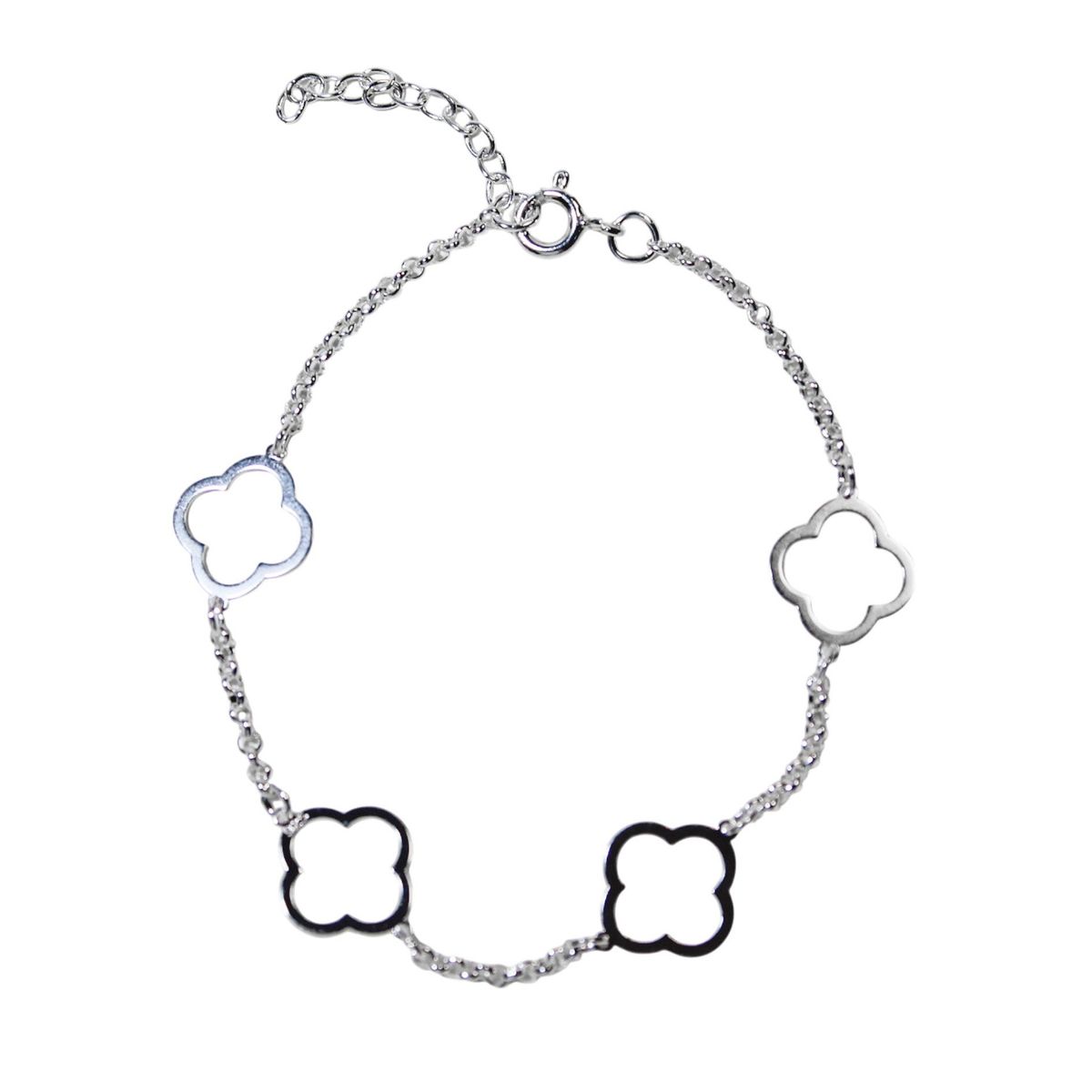 ANDREA - Pulsera Trébol Plata Fina 925