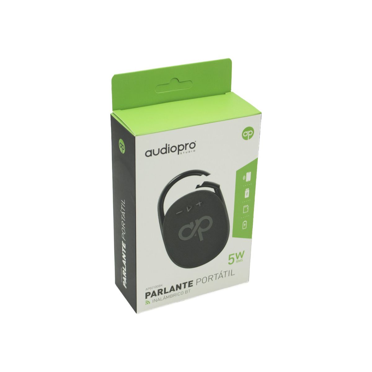 AUDIOPRO - Parlante Portátil Bluetooth Gancho 5w Ap Gris - SC