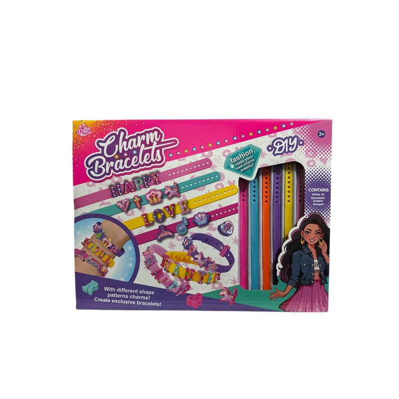 GENERICO - Set Para Armar Crear Pulseras Para Niñas Colorido Stickers