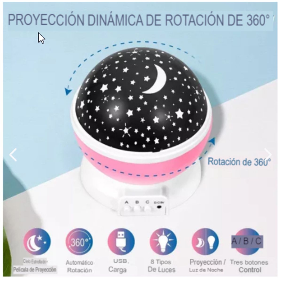 GENERICO - Lampara Proyectora De Luz Rotativa