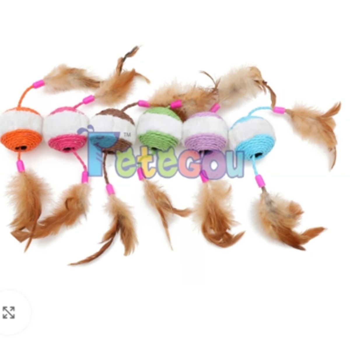 GENERICO - Pelota De Juguete Con Pluma Para Gatos