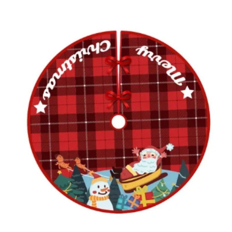 GENERICO - Set 4 Bastones Decoracion Navideña Con Faldon Pie De Arbol