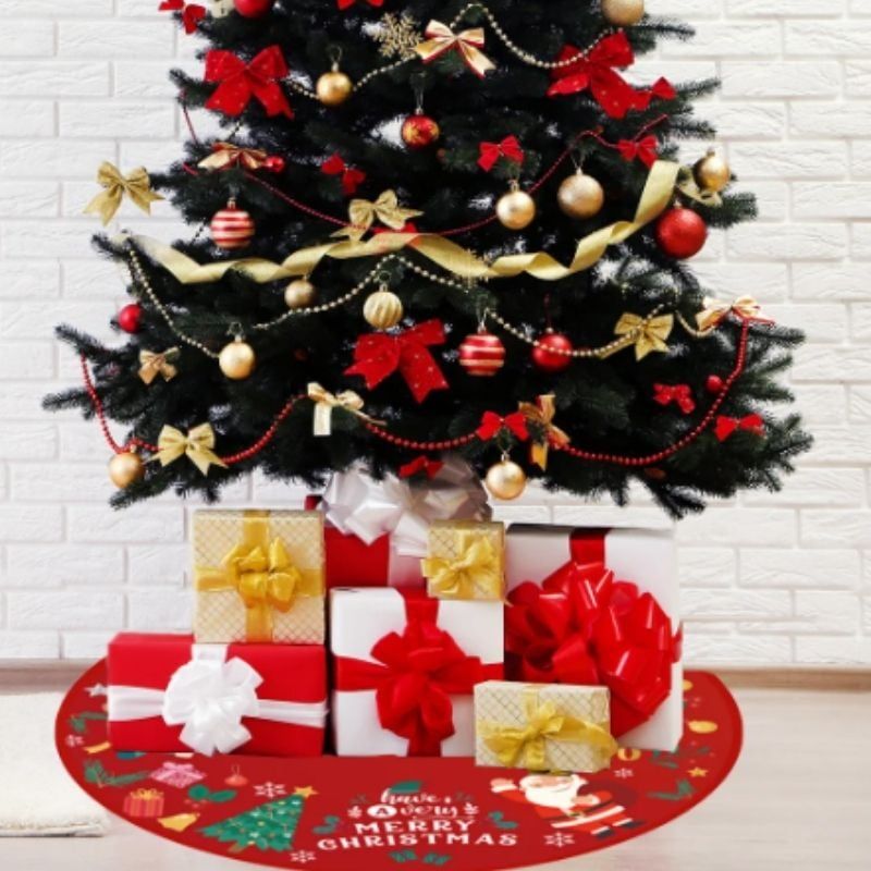 GENERICO - Set 4 Bastones Decoracion Navideña Con Faldon Pie De Arbol