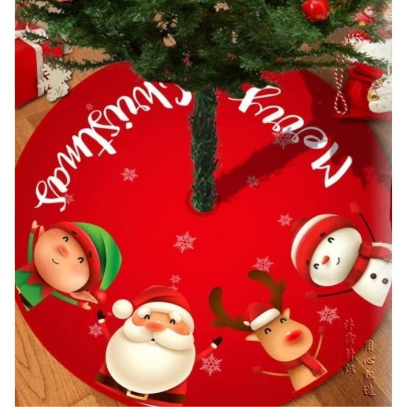 GENERICO - Set 4 Bastones Decoracion Navideña Con Faldon Pie De Arbol