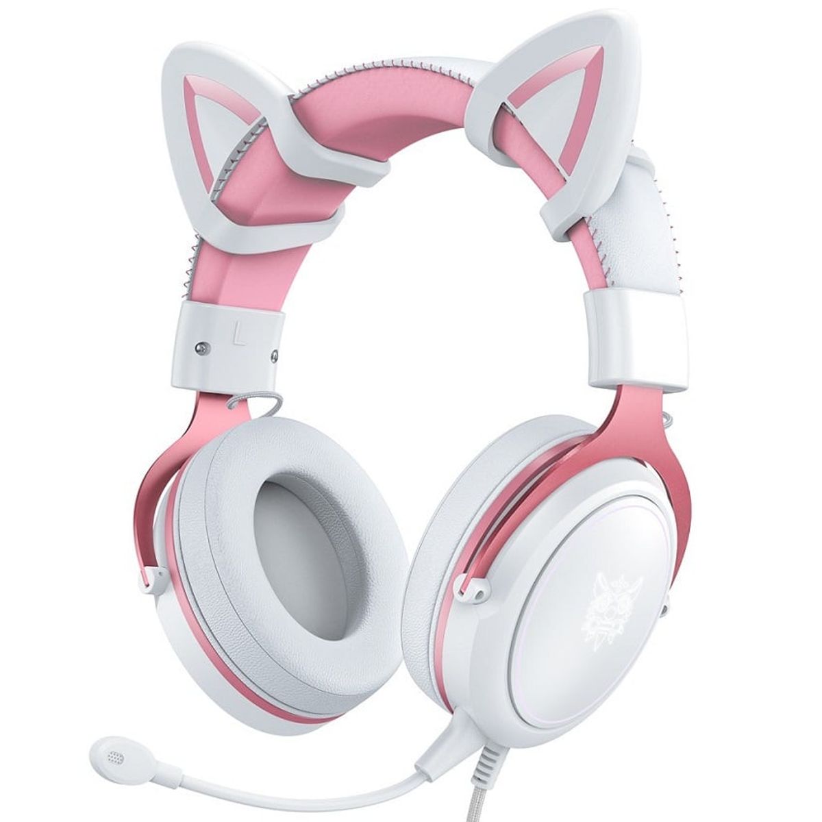 ONIKUMA - Audífonos de juego por cable onikuma X10 Blanco Rosa