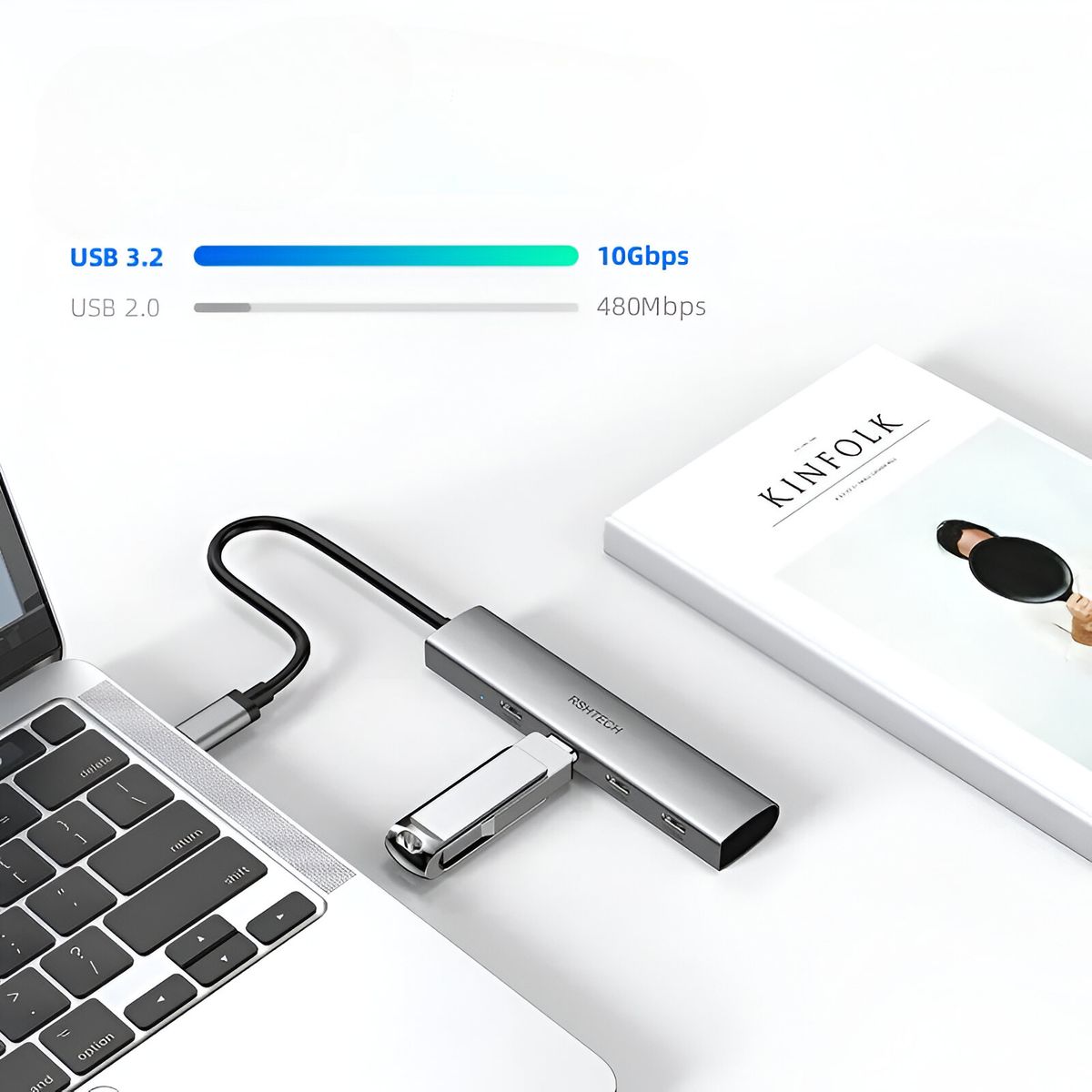 TECMASTER - HUB USB-C 3.2 Aluminium 4 Puertos C Tecmaster TM-100554