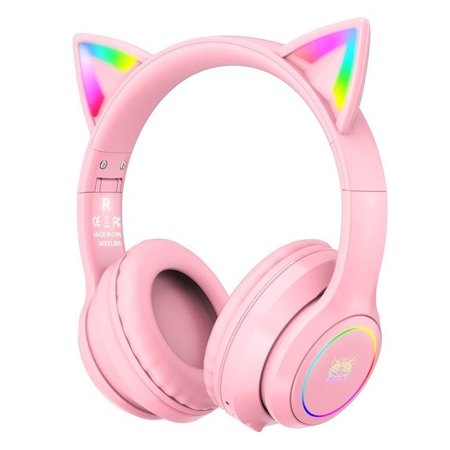 ONIKUMA - Audífonos Bluetooth Onikuma B90 Rosa