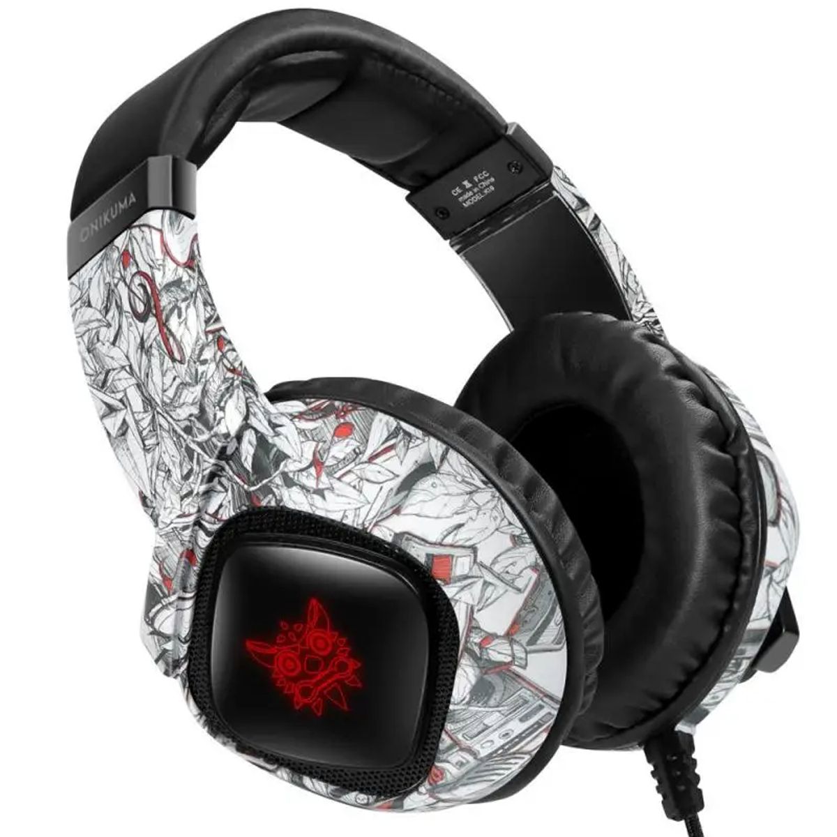 ONIKUMA - Audífonos de juego por cable onikuma K19 Multicolor Blanco