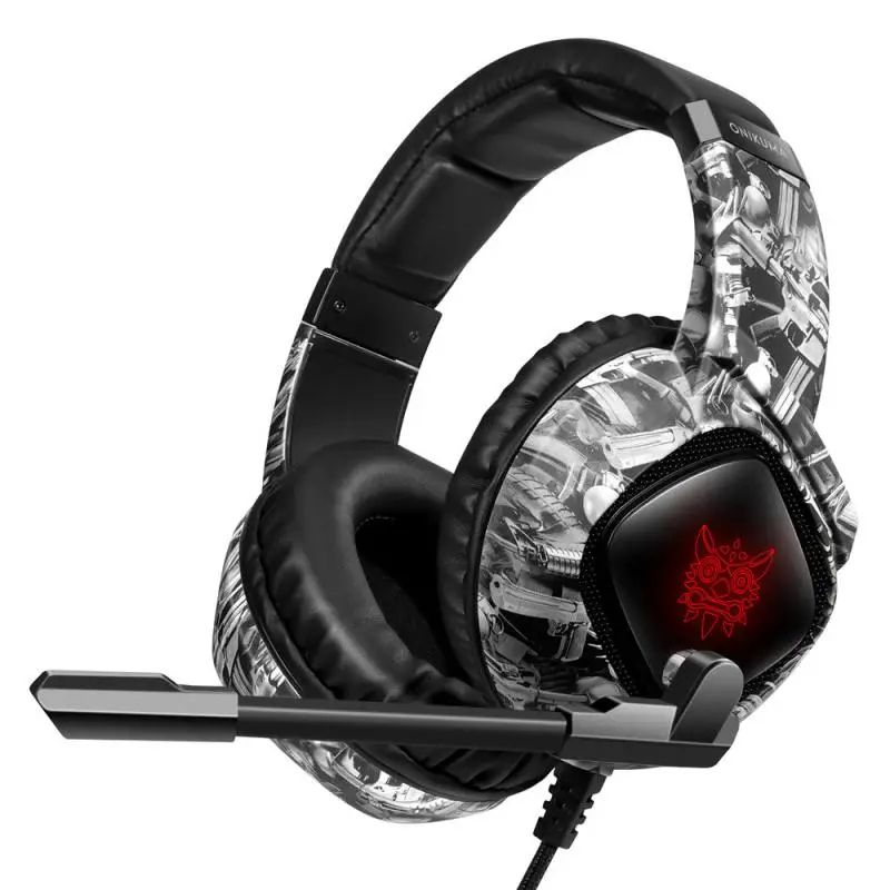 ONIKUMA - Audífonos de juego por cable onikuma K19 Multicolor Gris