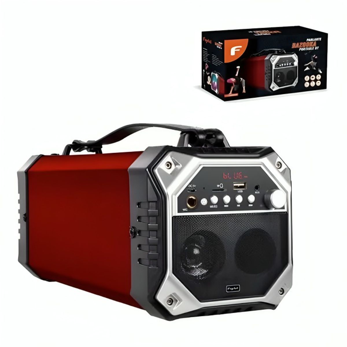 FUJITEL - PARLANTE BAZOOKA FUJITEL GPS4045 ROJO