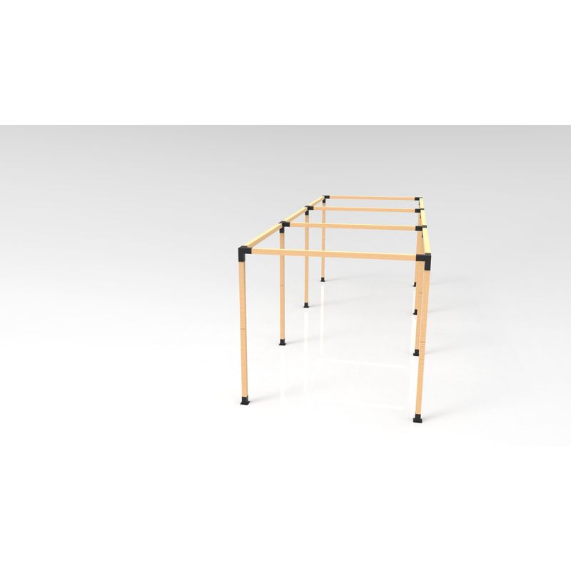 GENERICO - KIT DE PÉRGOLAS Y TERRAZAS MADERAS DE 4x4 95x95mm DE 9X3 METROS