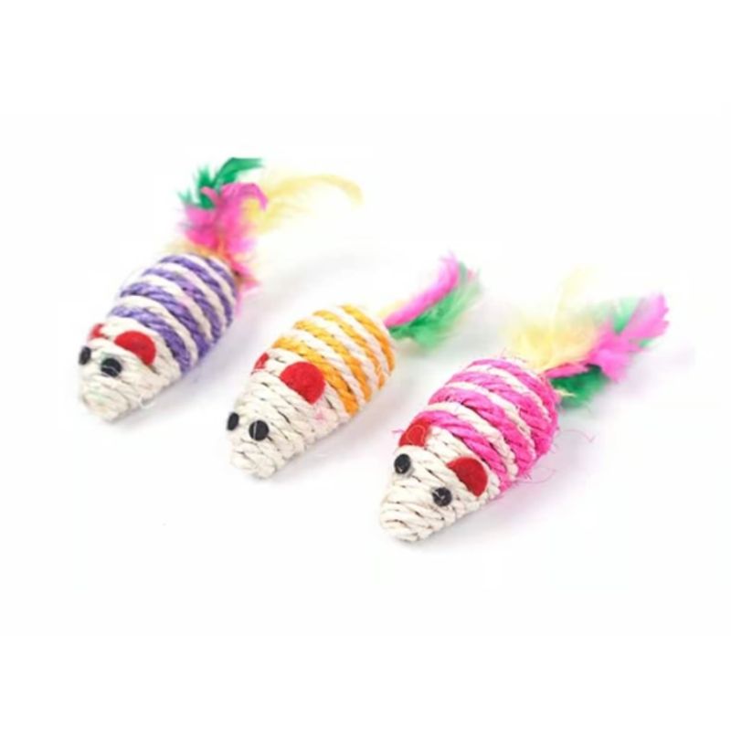 GENERICO - Juguete Mini Ratones Para Gatos Mascotas x1