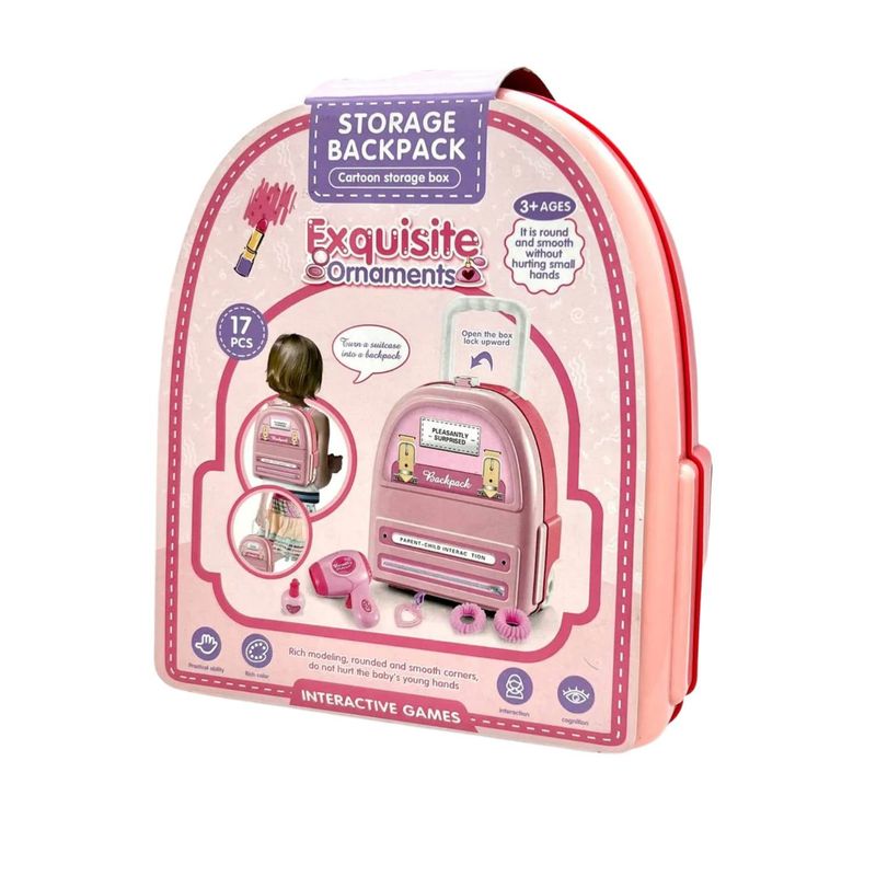 GENERICO - Mochila Rosa Infantil De Juguete Interactivo Con Accesorios