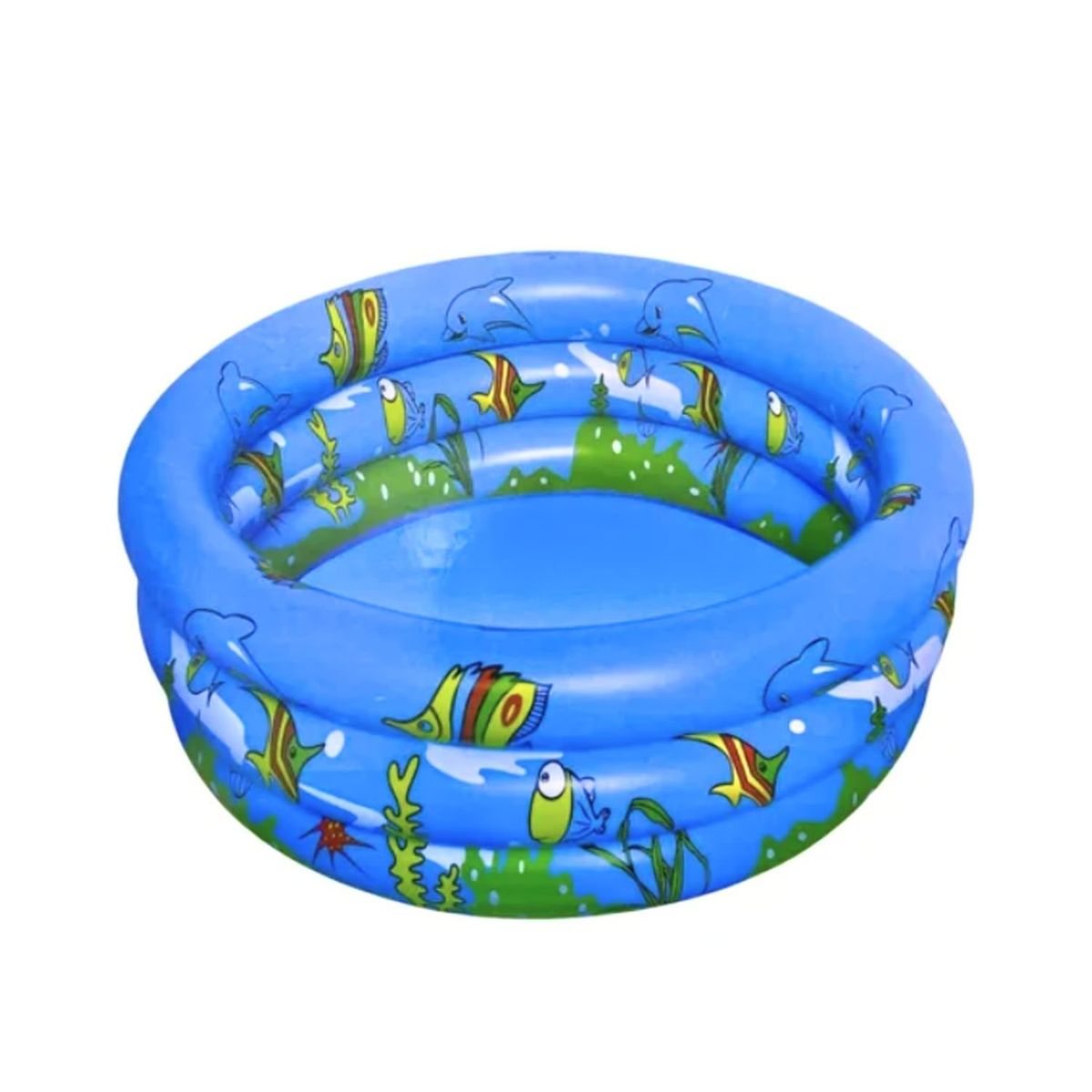 GENERICO - Piscina Inflable 120cm Para Niños 3 Anillos Azul
