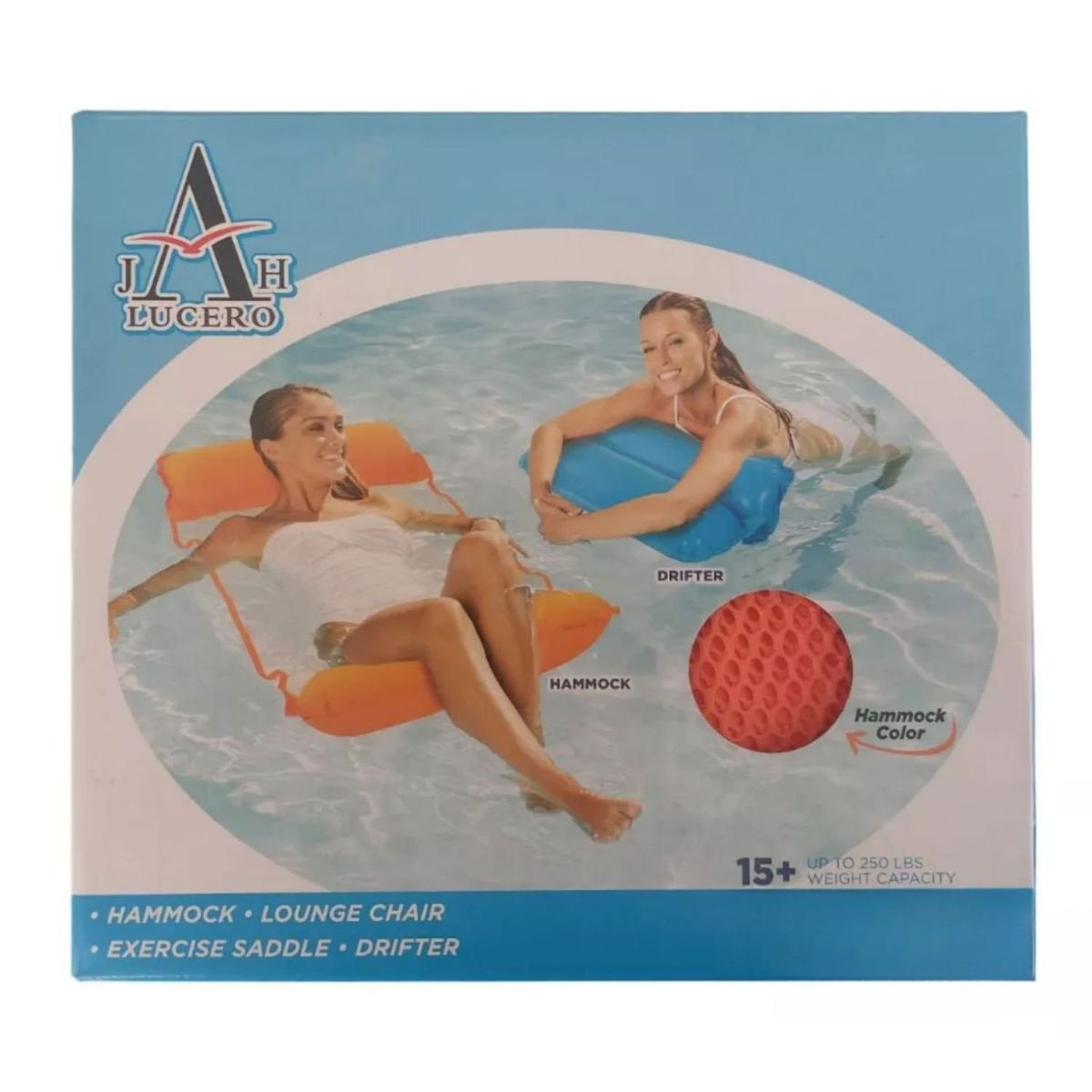 GENERICO - Cama Flotador Inflable Para Piscina Azul 112 Cm