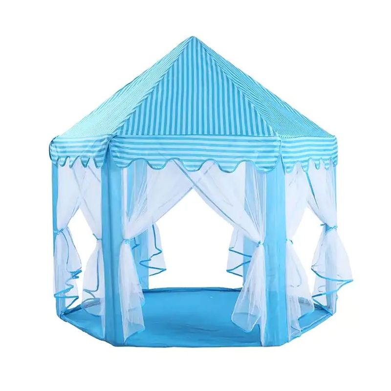 GENERICO - Casa De Juguete Infantil De Tela Con Ventanas Plegable Azul