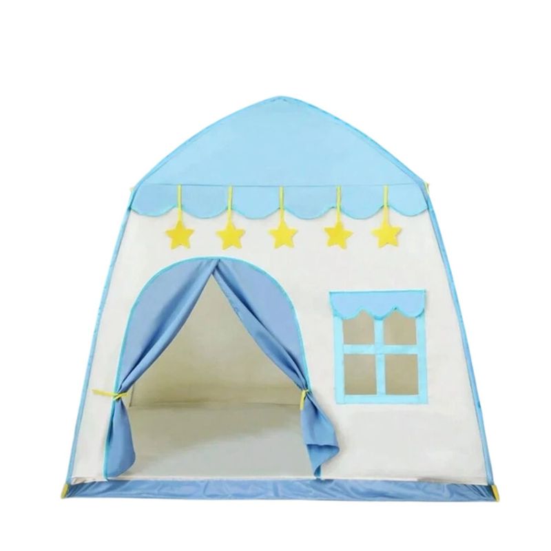 GENERICO - Carpa Casa De Juguete Infantil Azul Con Estrellas Plegable