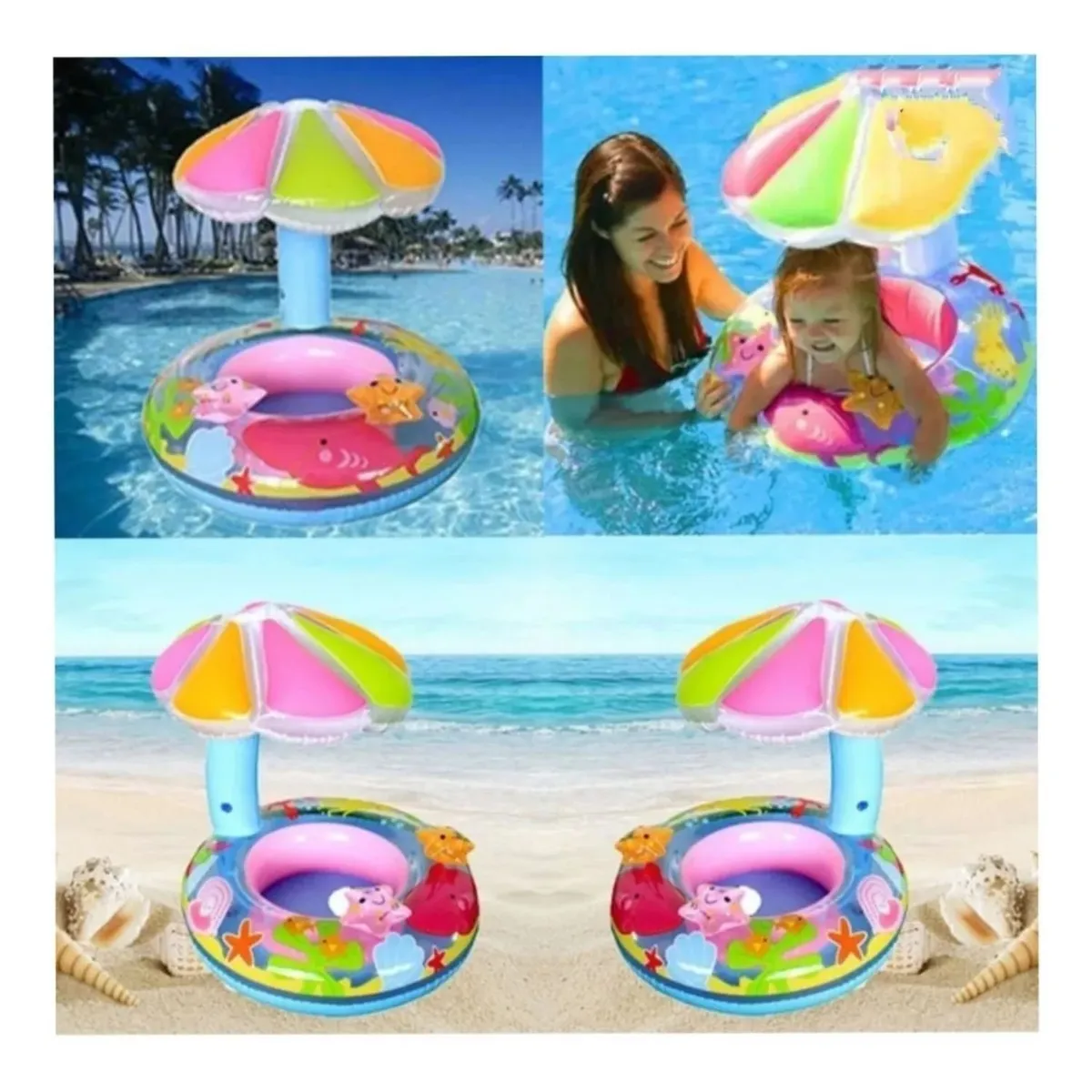 GENERICO - Flotador Inflable Silla 70x60cm es Piscina