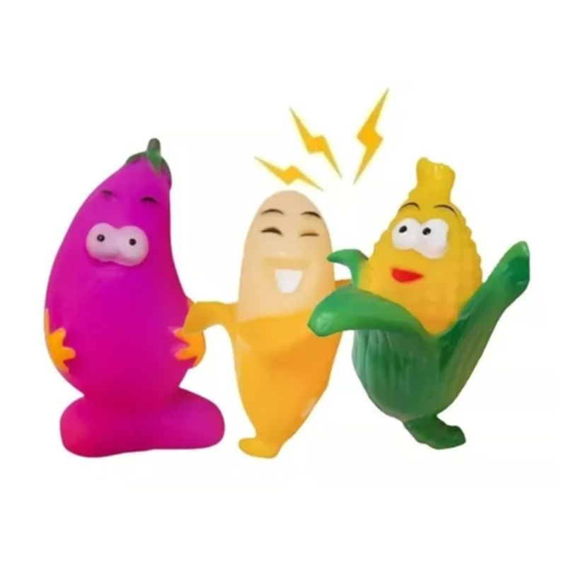 GENERICO - Kit X3 Unidades Juguete Sonoro Mascota Chifle Food Animado