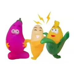 GENERICO - Kit X3 Unidades Juguete Sonoro Mascota Chifle Food Animado
