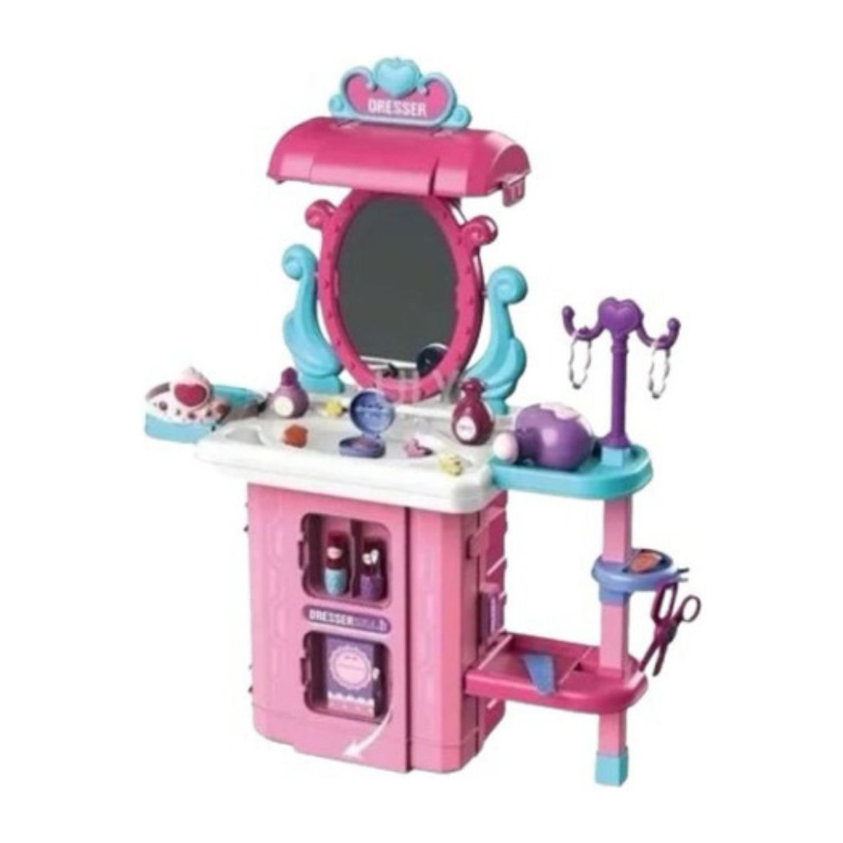 GENERICO - Kit Maleta Maquillaje 3 en 1 Tocador 38 Piezas para Niños