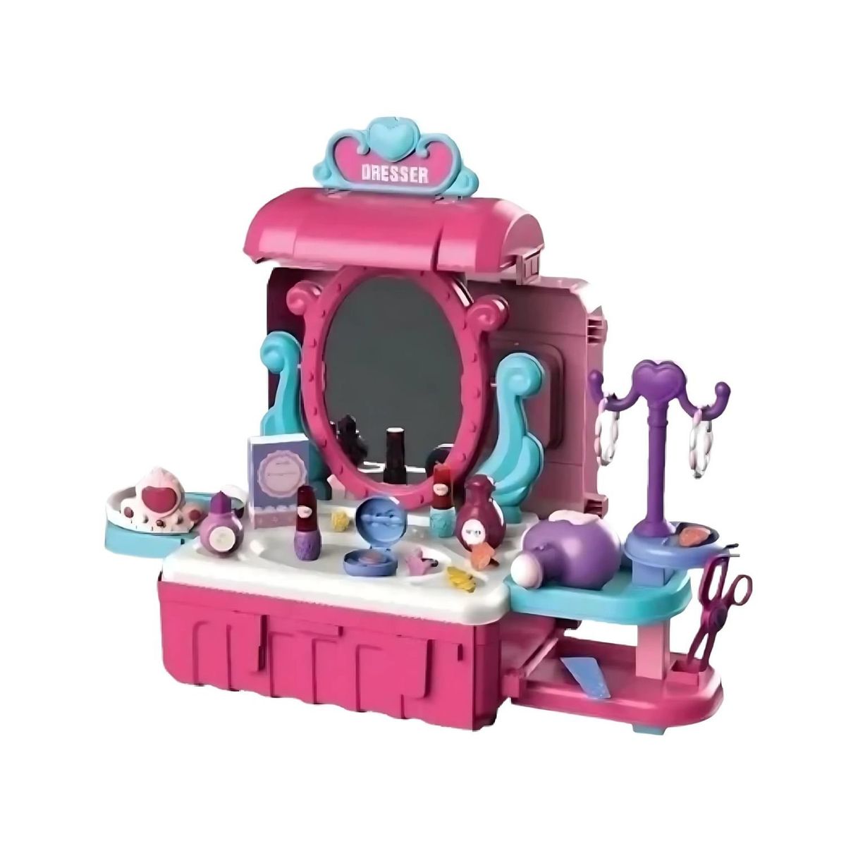 GENERICO - Kit Maleta Maquillaje 3 en 1 Tocador 38 Piezas para Niños