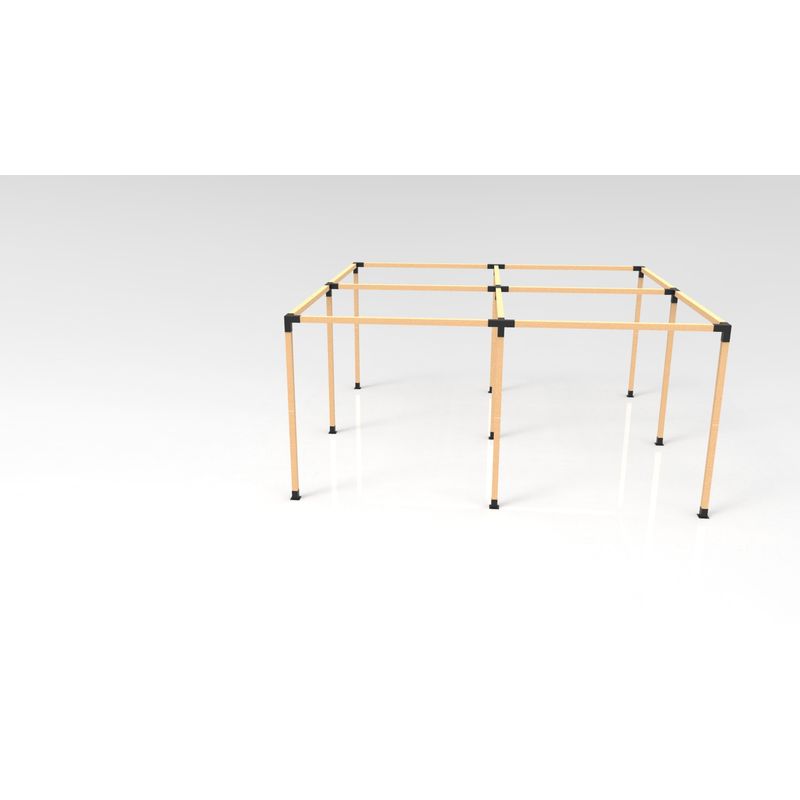 GENERICO - KIT DE PÉRGOLAS Y TERRAZAS PARA MADERAS DE 4x4 95x95mm 6X6 METROS
