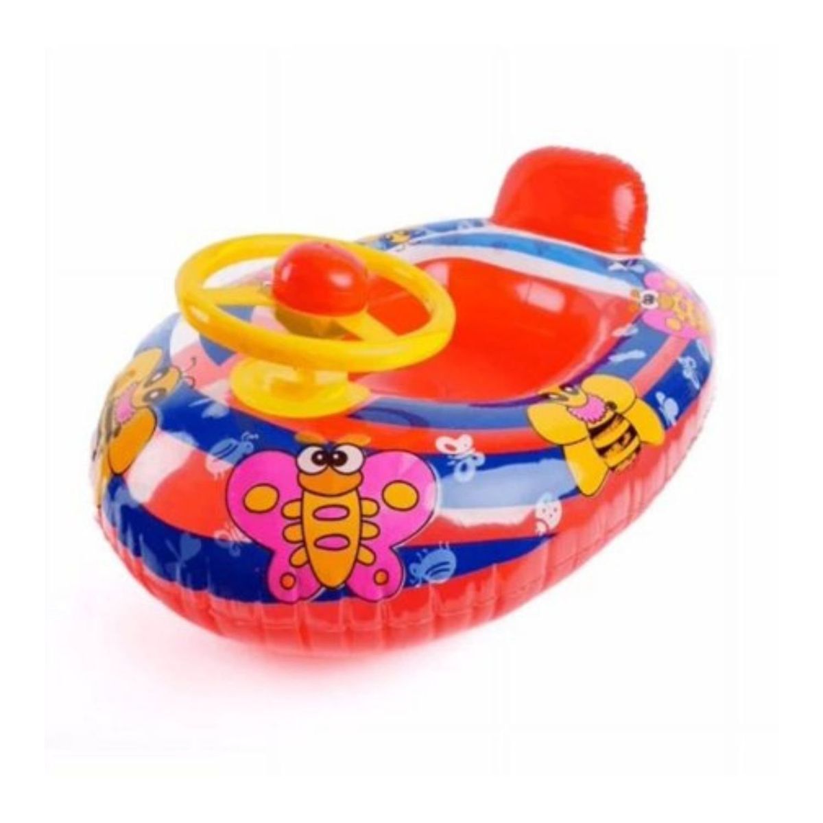 GENERICO - Flotador Infantil Auto Con Volante Para Niños 65x50cm Roja